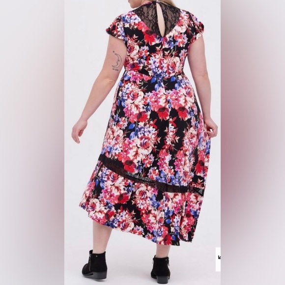 Gorgeous New Torrid MIDI Studio Knit Asymmetrical Dress 3 X - Picture 4 of 5